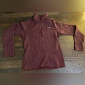 Patagonia  Women’s Size S Maroon Pullover Fleece Quarter 1/4 Zip
